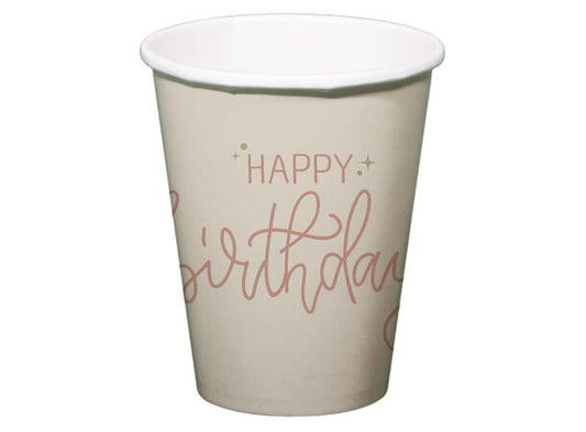 Creme Rose "Happy Birthday" kopper i papp 2,5dl