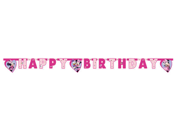 Minni mus bokstavbanner - "Happy Birthday"