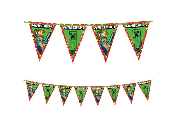 Minecraft flaggbanner med 9 flagg