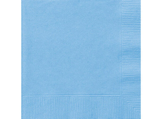 Lys blå servietter 33x33cm
