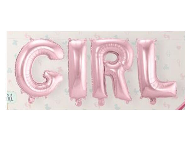 Rosa "girl" ballongbord 36cm