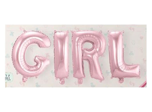 Rosa "girl" ballongbord 36cm