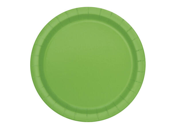 Ensfarget Limegrønn tallerken - Plastfri 23cm