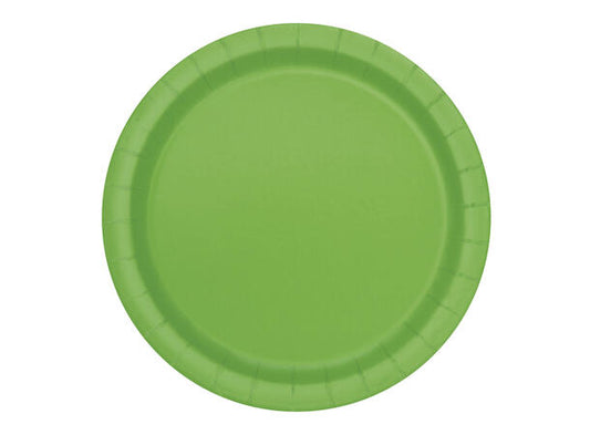 Ensfarget Limegrønn tallerken - Plastfri 23cm