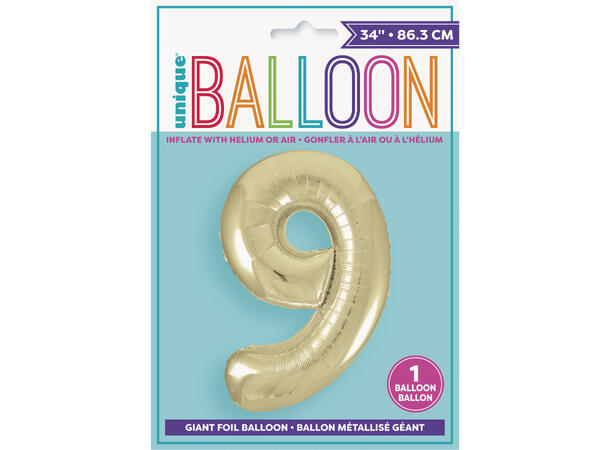 Hvitt gull tallballonger 86cm