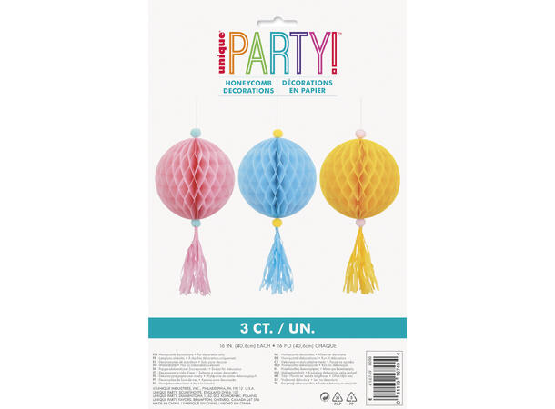 Pastel honeycomb ball I papir