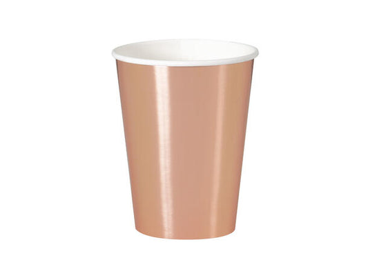 Ensfarget Rosegull Metallic kopp i papp 3,5dl