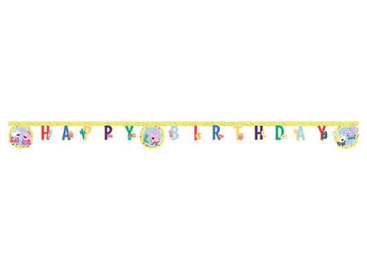 Peppa gris leddbanner happy birthday