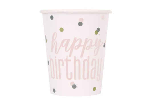 Kopp Rosegull "Happy Birthday" 2,5dl