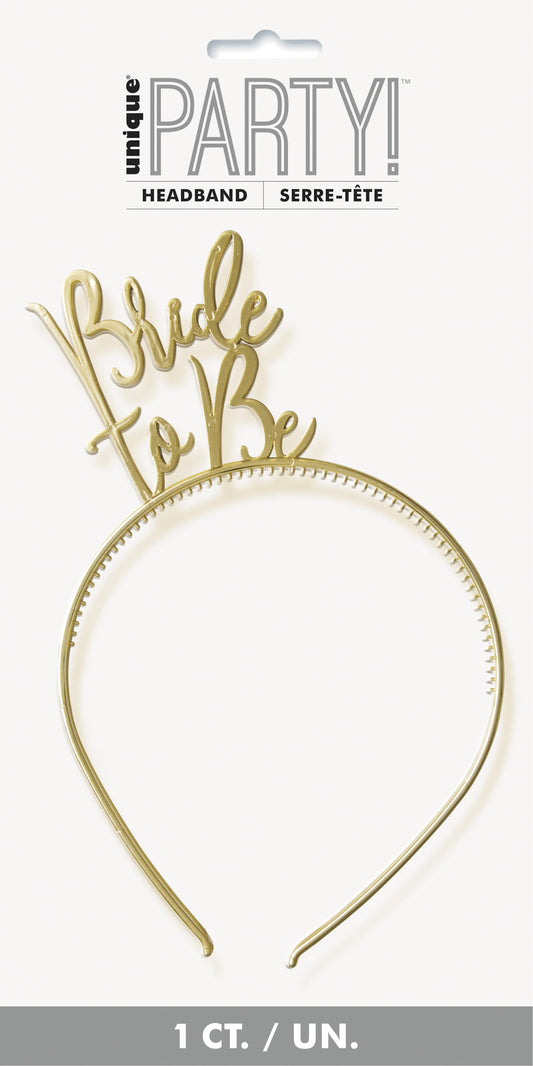Hårbånd - "Bride to be" i plast