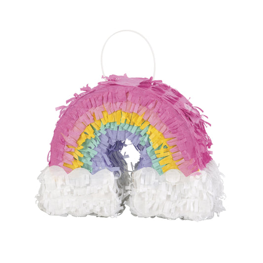 Mini dekorpinata - Regnbue på skyer