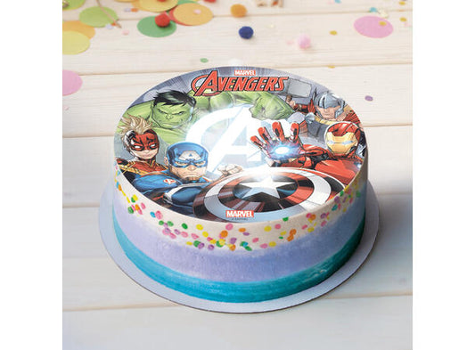 Spiselig kakeskilt avengers 20cm