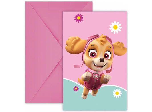 Paw Patrol invitasjoner med konvolutt