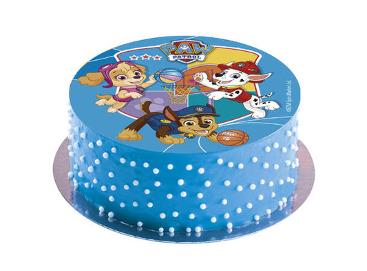 Sukkerfritt spiselig kakeskilt paw patrol 15,5cm