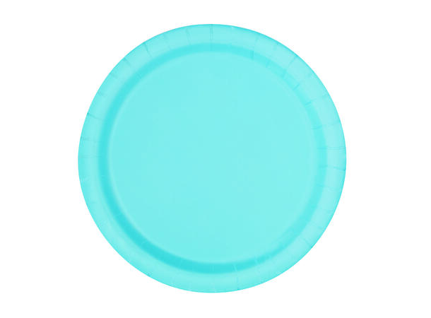 Ensfarget Lys Blå  tallerken - Plastfri 18cm