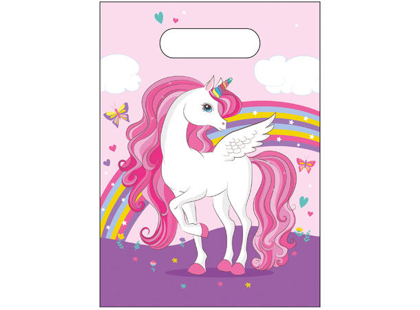 Unicorn godteriposer i plast