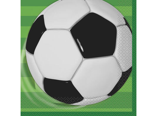 3D fotball servietter 33x33cm