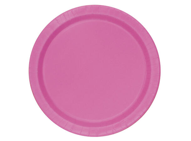 Ensfarget Mørk Rosa tallerken - Plastfri 23cm