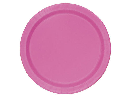 Ensfarget Mørk Rosa tallerken - Plastfri 23cm