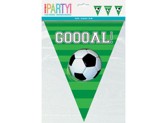 3D fotball flaggbanner i plast 3,65m