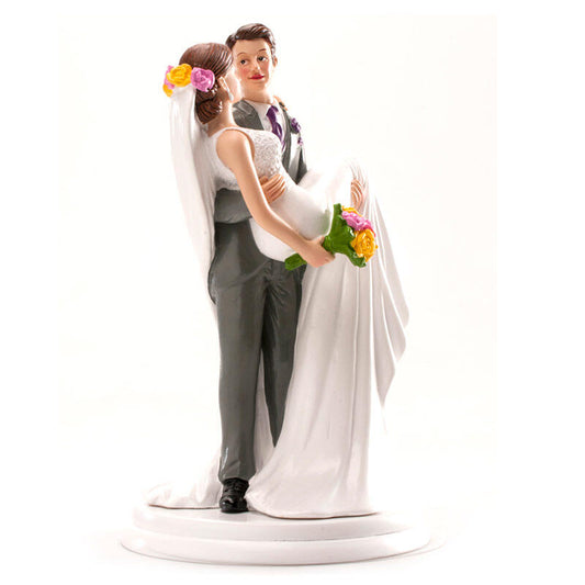 Brudepar kakefigurer i plast 20cm
