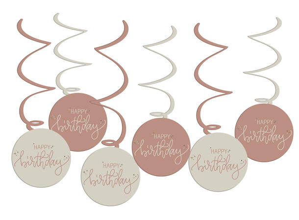 Creme Rose hengedekorasjoner i papir 60cm