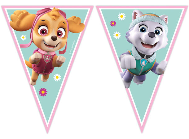 Paw Patrol flaggbanner med 9 flagg