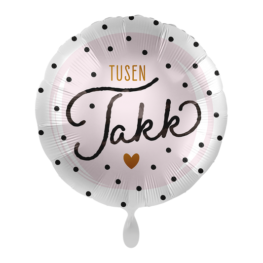 Tusen Takk - Rosa med prikker
