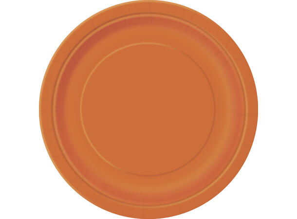 Ensfarget Oransje tallerken - Plastfri 23cm
