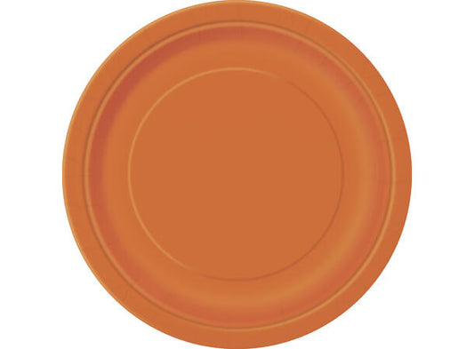 Ensfarget Oransje tallerken - Plastfri 23cm