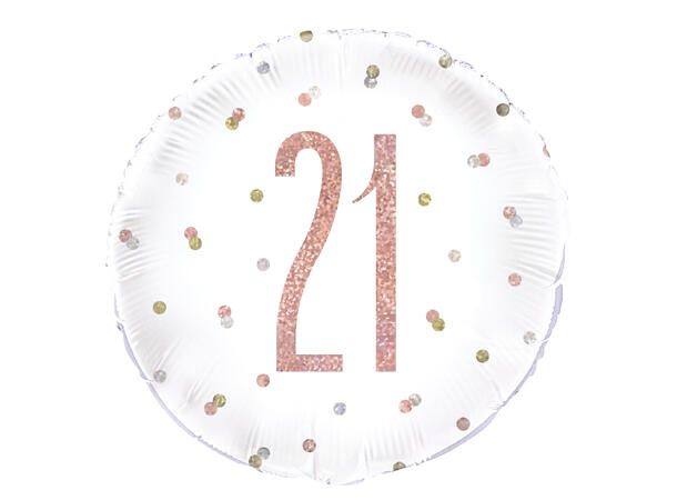 Folieballong rosegull 46cm #21