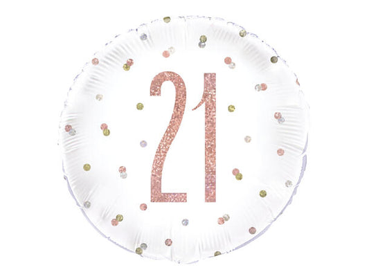 Folieballong rosegull 46cm #21