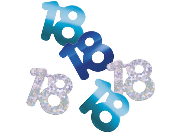 Blå & Sølv Glitz bordkonfetti 1 pose (15gr) #18