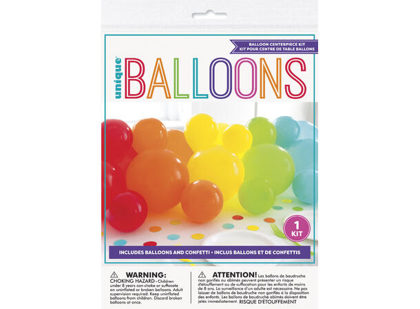 Gummiballonger med bordkonfetti