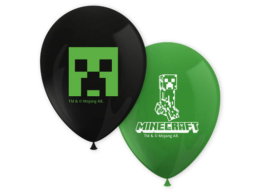 Minecraft gummiballonger med trykk 30cm