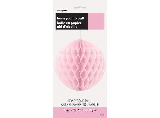 Honeycomb i Lys Rosa - 20cm