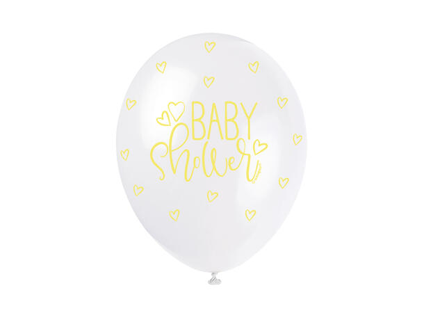 Babyshower gummiballonger assorterte farger 30 cm