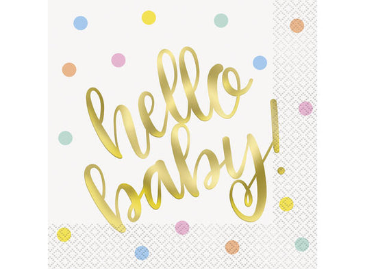 Hello baby lunsjservietter 33x33cm