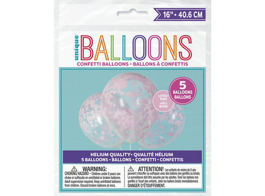 Konfettiballonger m/hjerter 40cm