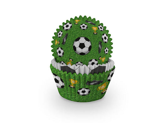 Cupcakeformer 75 stk - Fotball 3,2x4,8cm