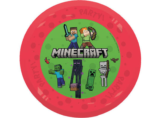 Minecraft gjenbrukbar tallerken i plast 21cm