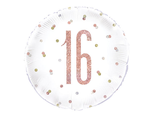 Folieballong rosegull 46cm #16