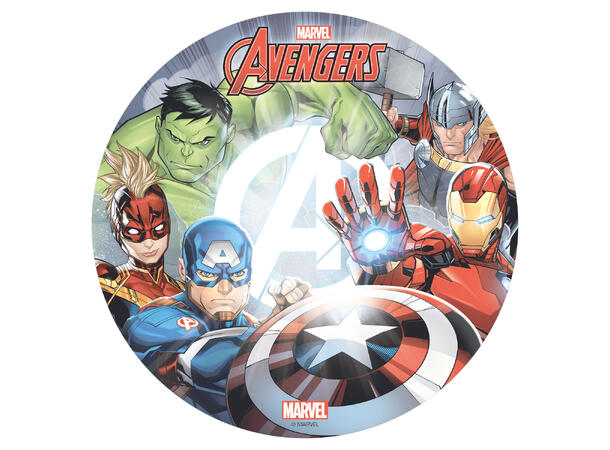 Spiselig kakeskilt avengers 20cm