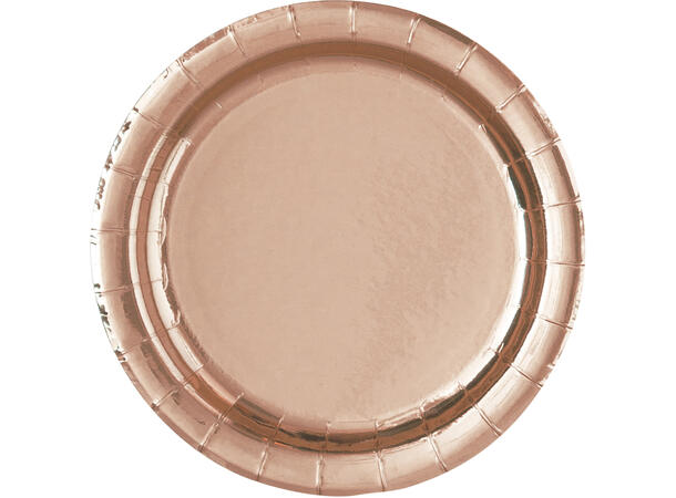 Ensfarget Rosegull Metallic i papp 23cm