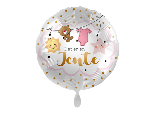 Folieballong "Det er en jente" 43cm