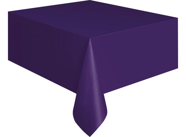 Mørk lilla firkantet plastduk 137x274cm
