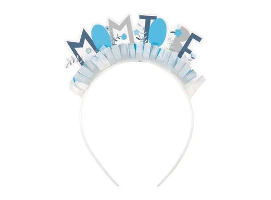 Lyseblå Tiara - Mom To Be i plast