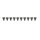 #18 sort & sølv flaggbanner 2,9m