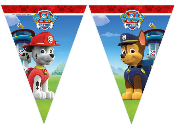 Paw patrol flaggbanner med 9 flagg