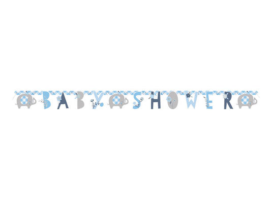 Babyshower leddbanner blå i papir 1,6m